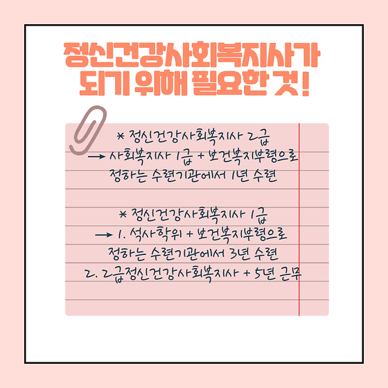 정신건강사회복지사 소개 
