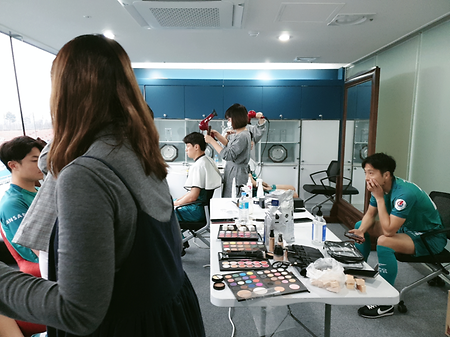 안산 그리너스 FC (안산 프로축구단) 화보 촬영(헤어,메이크업)