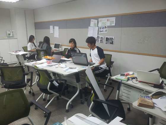 안산시 4개 대학 아이디어 공모전에 참가한 선배님들(2학년 ,3학년)