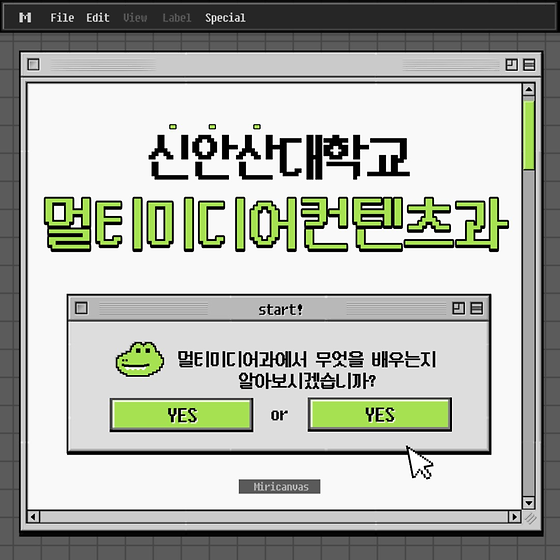 멀티미디어컨텐츠과 학과홍보카드뉴스 [ 편다연, 조하영 ]