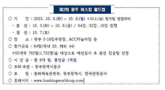 제2회 광주 버스킹 월드컵