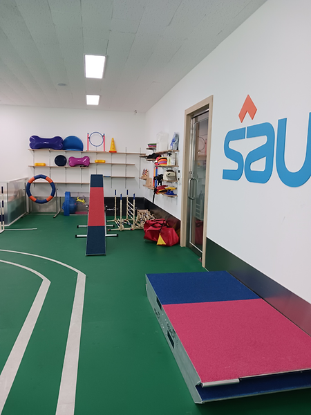 훈련도구가 완비된 훈련실